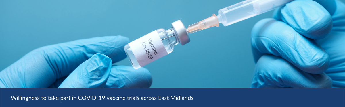 Willingness to take part in COVID-19 vaccine trials across East Midlands