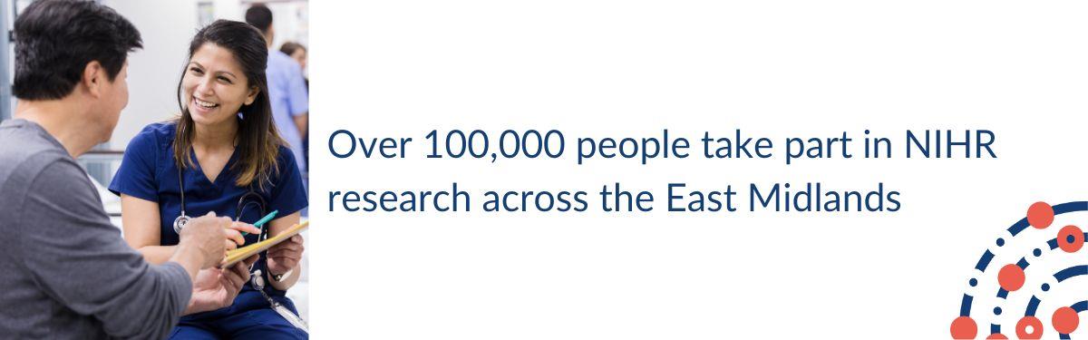 East Midlands enrols over 100,000 people to take part in NIHR research