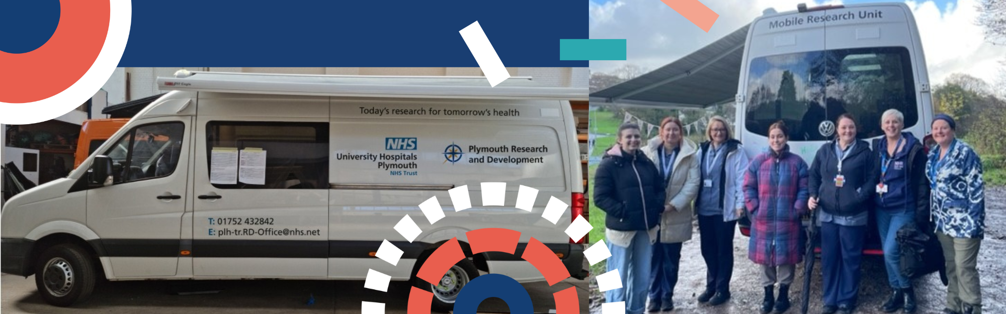 The Mobile Research Unit with staff from the CRN SWP and University Hospitals Plymouth NHS Trust