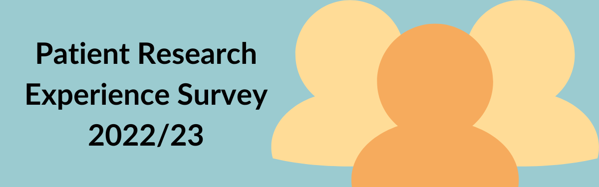 Text: Patient Research Experience Survey 2022-23