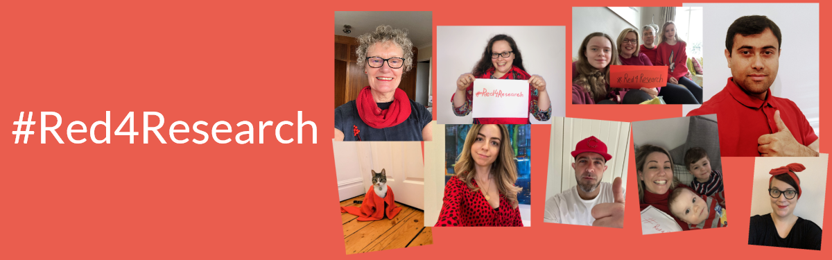 The #Red4Research campaign gave thanks to researchers for their work at this vital time.